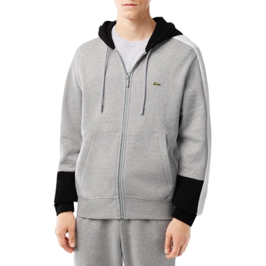 Lacoste Colorblock Hoodie (Grey/Black/White) SH1301-51 - Image 5