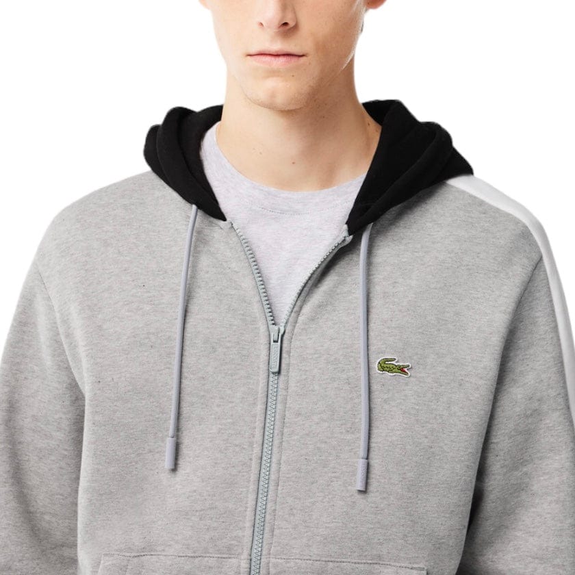 Lacoste Colorblock Hoodie (Grey/Black/White) SH1301-51 - Image 6