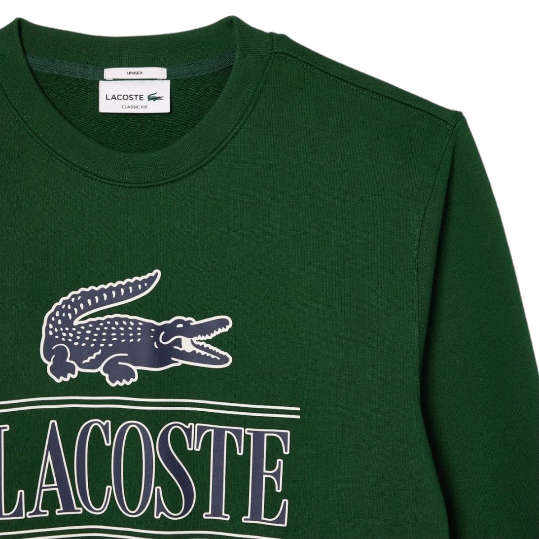 Lacoste Cotton Fleece Branded Jogger Sweatshirt (Green) SH1228-51 - Image 2