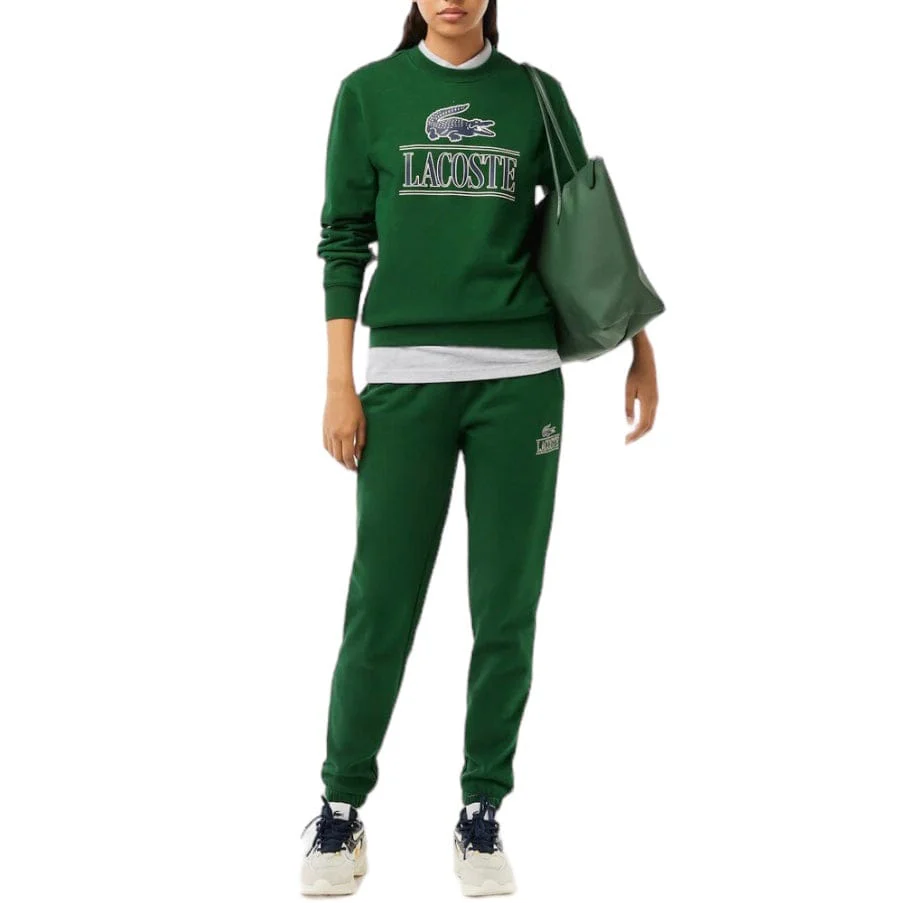 Lacoste Cotton Fleece Branded Jogger Sweatshirt (Green) SH1228-51 - Image 4