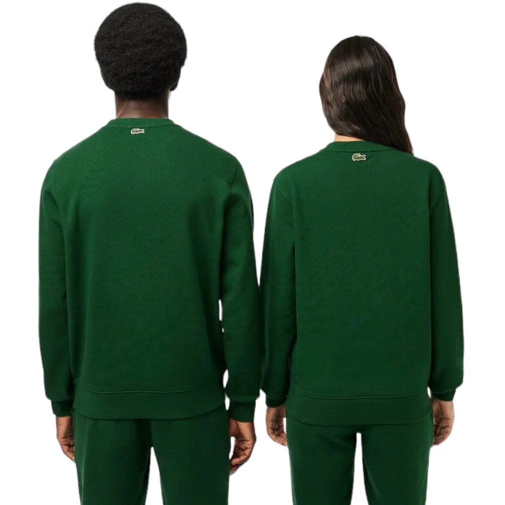 Lacoste Cotton Fleece Branded Jogger Sweatshirt (Green) SH1228-51 - Image 6