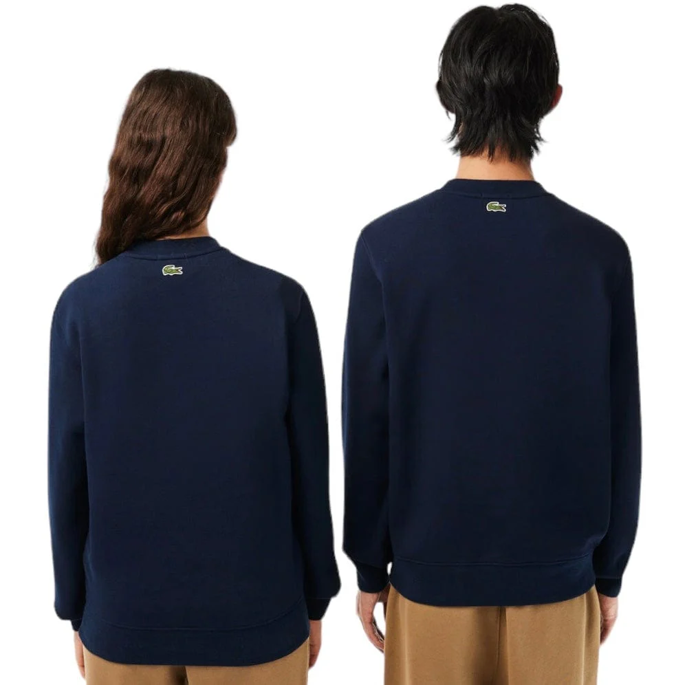Lacoste Cotton Fleece Branded Jogger Sweatshirt (Navy Blue) SH1228-51 - Image 6