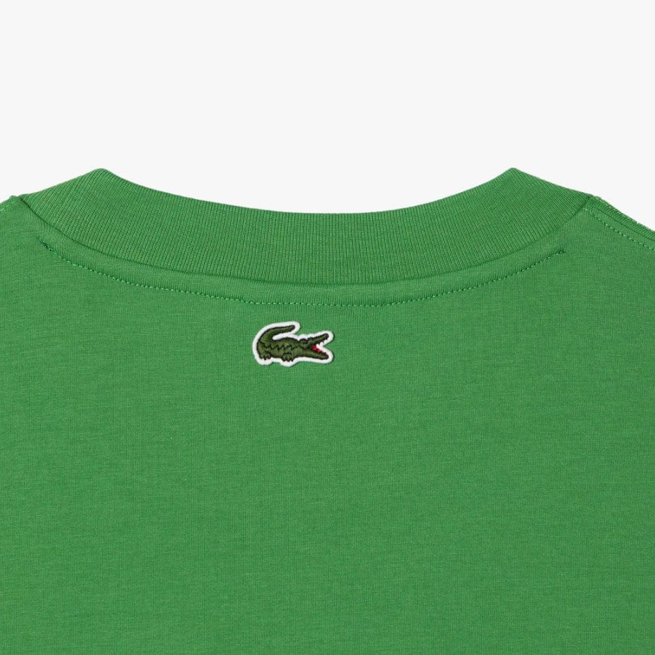 Lacoste Crew Neck Loose Fit Crocodile Print T Shirt (Green) TH5511-51 - Image 3