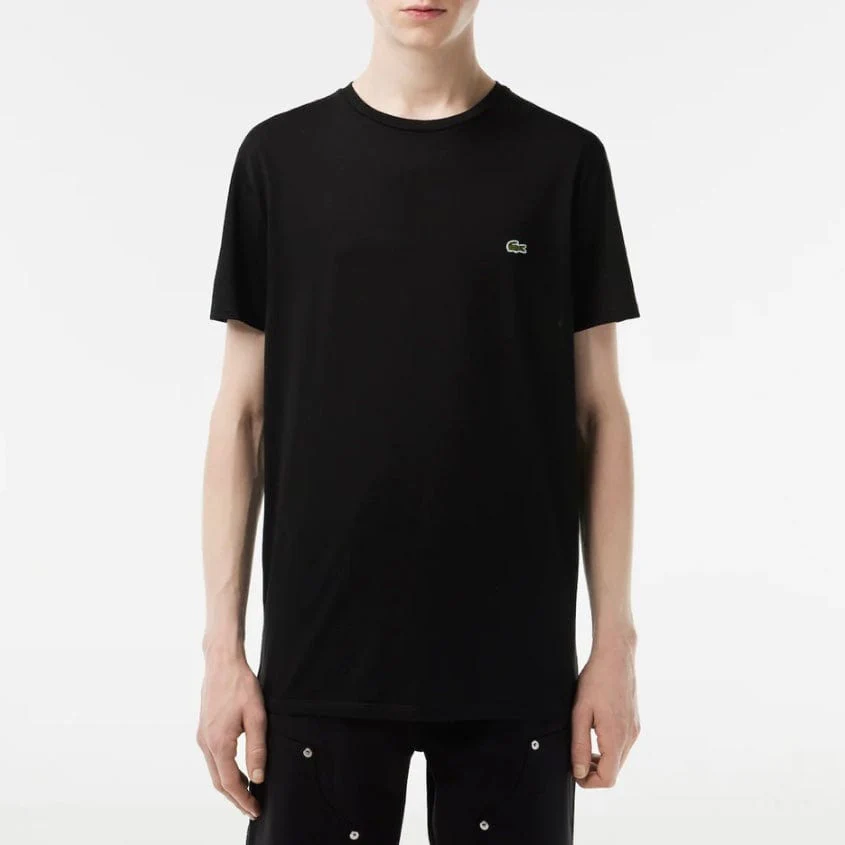 Lacoste Crew Neck Pima Cotton Jersey T Shirt (Black) TH6709-51 - Image 3