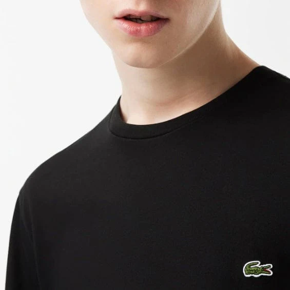 Lacoste Crew Neck Pima Cotton Jersey T Shirt (Black) TH6709-51 - Image 4