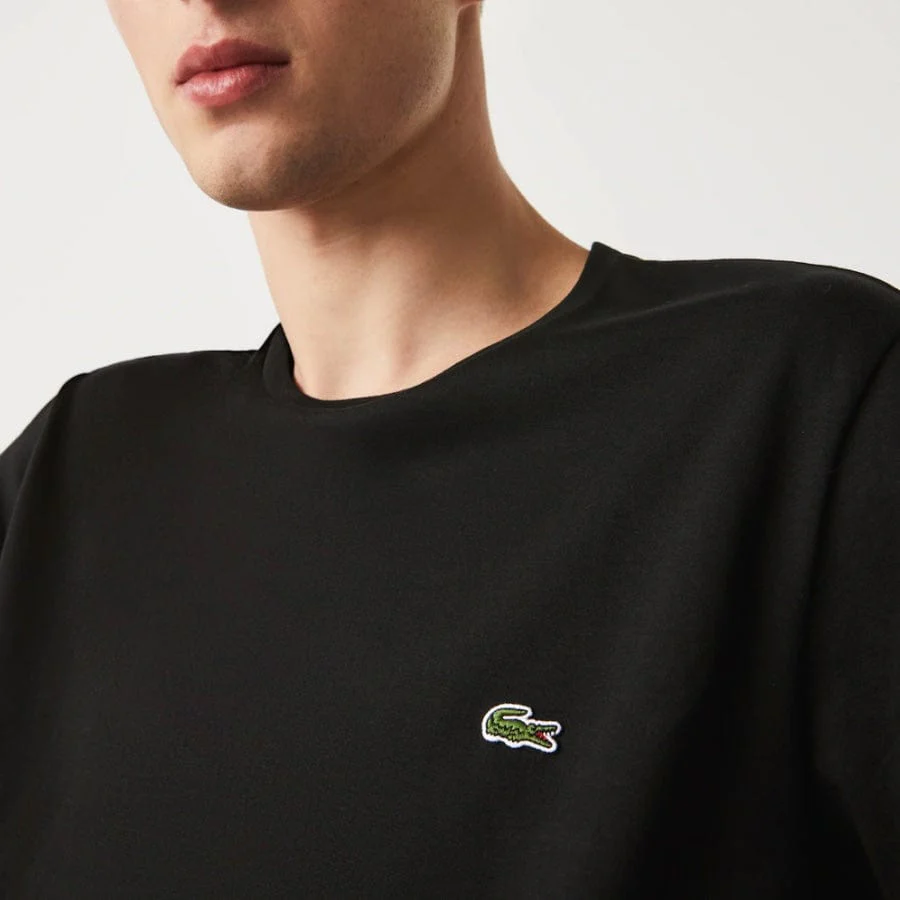 Lacoste Crew Neck Pima Cotton Jersey T Shirt (Black) TH6709-51 - Image 5