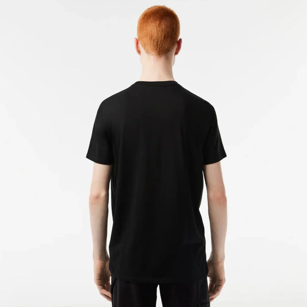 Lacoste Crew Neck Pima Cotton Jersey T Shirt (Black) TH6709-51 - Image 6