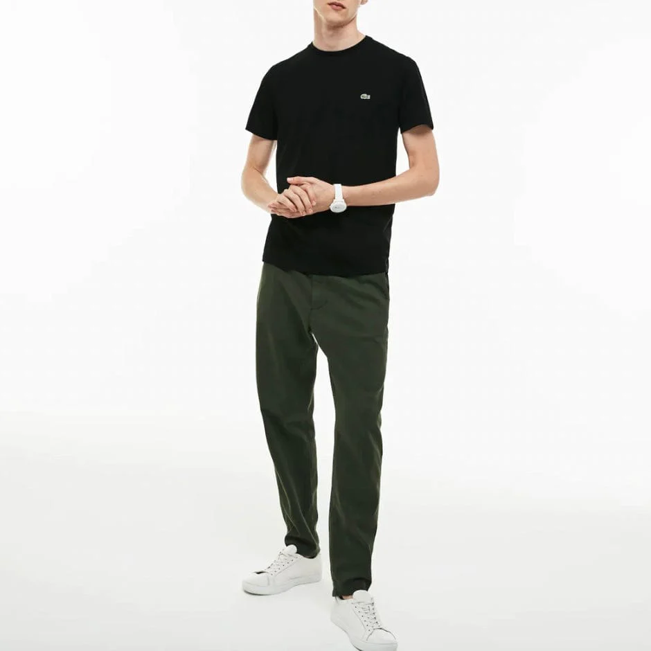 Lacoste Crew Neck Pima Cotton Jersey T Shirt (Black) TH6709-51 - Image 8
