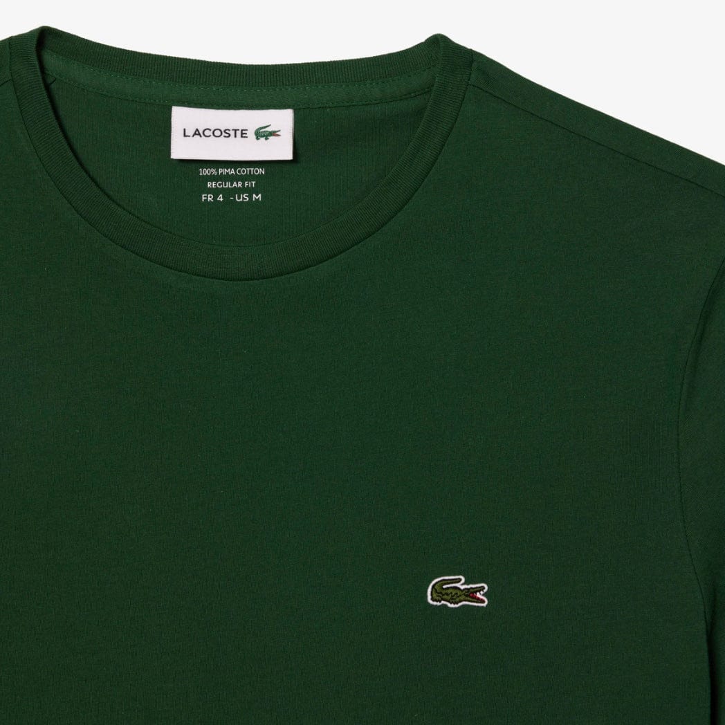 Lacoste Crew Neck Pima Cotton Jersey T Shirt (Green) TH6709-51 - Image 2