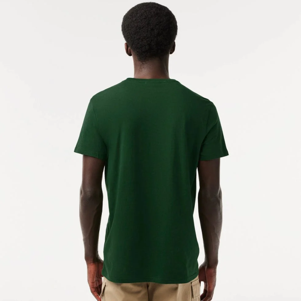 Lacoste Crew Neck Pima Cotton Jersey T Shirt (Green) TH6709-51 - Image 5