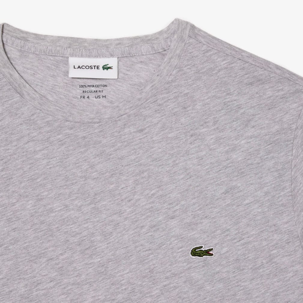 Lacoste Crew Neck Pima Cotton Jersey T Shirt (Grey Chine) TH6709-51 - Image 2