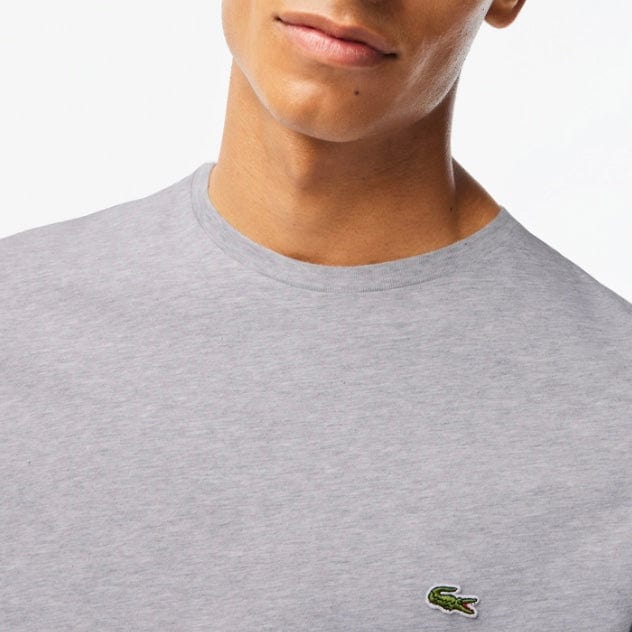 Lacoste Crew Neck Pima Cotton Jersey T Shirt (Grey Chine) TH6709-51 - Image 4