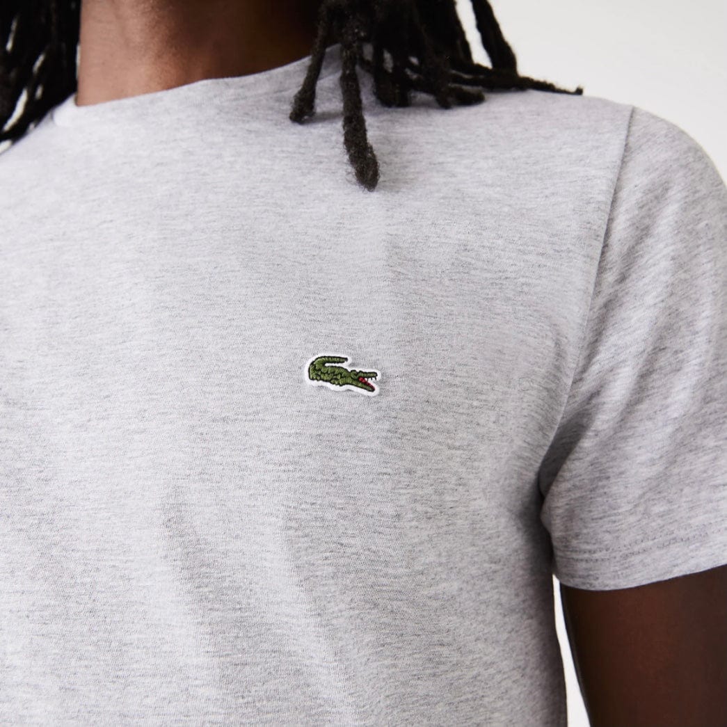 Lacoste Crew Neck Pima Cotton Jersey T Shirt (Grey Chine) TH6709-51 - Image 7
