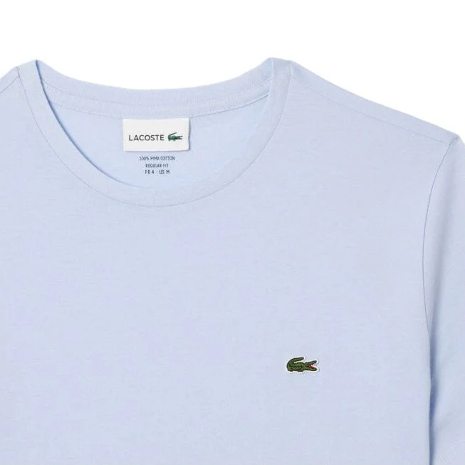 Lacoste Crew Neck Pima Cotton Jersey T Shirt (Light Blue) TH6709-51 - Image 2