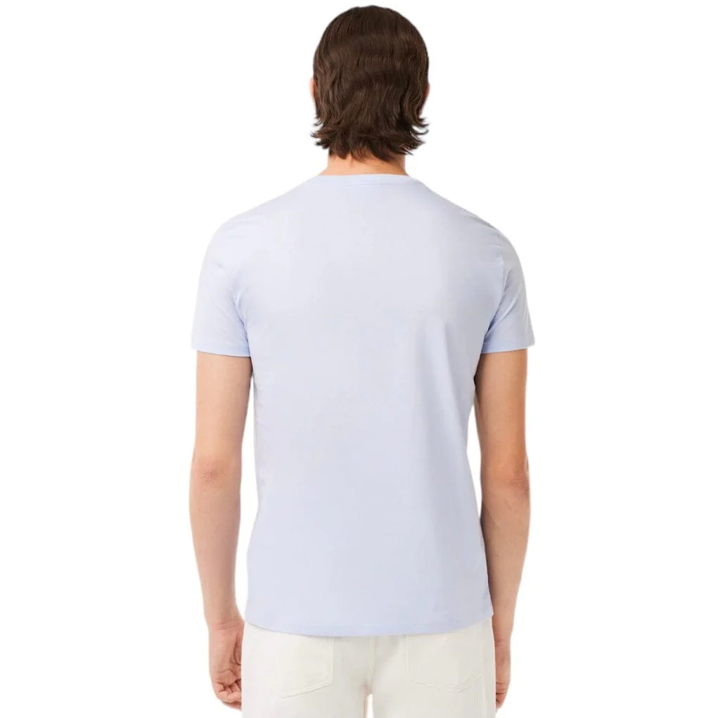 Lacoste Crew Neck Pima Cotton Jersey T Shirt (Light Blue) TH6709-51 - Image 4