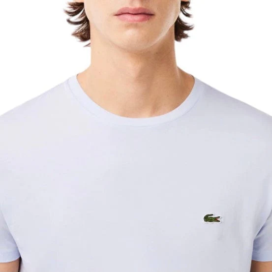 Lacoste Crew Neck Pima Cotton Jersey T Shirt (Light Blue) TH6709-51 - Image 5