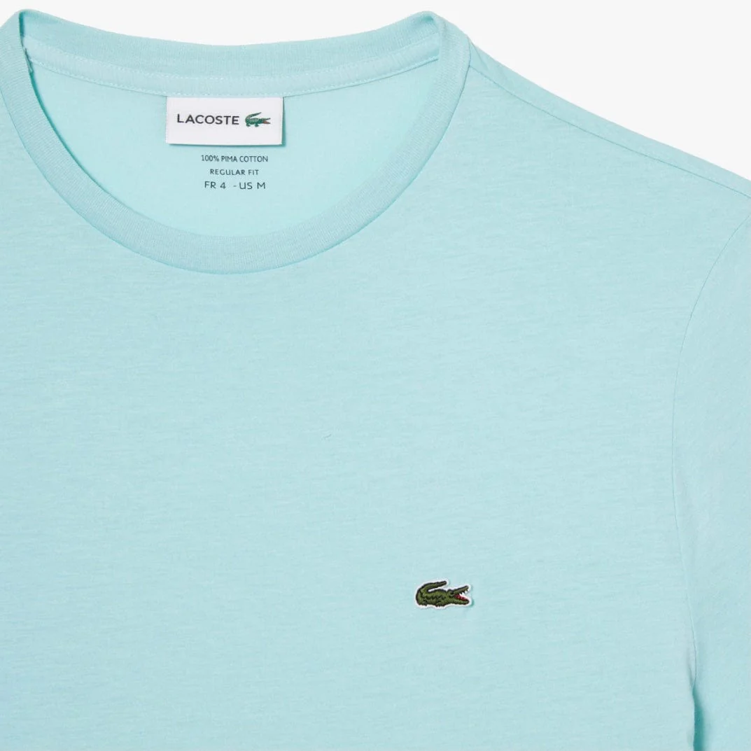 Lacoste Crew Neck Pima Cotton Jersey T Shirt (Mint Green) TH6709-51 - Image 2