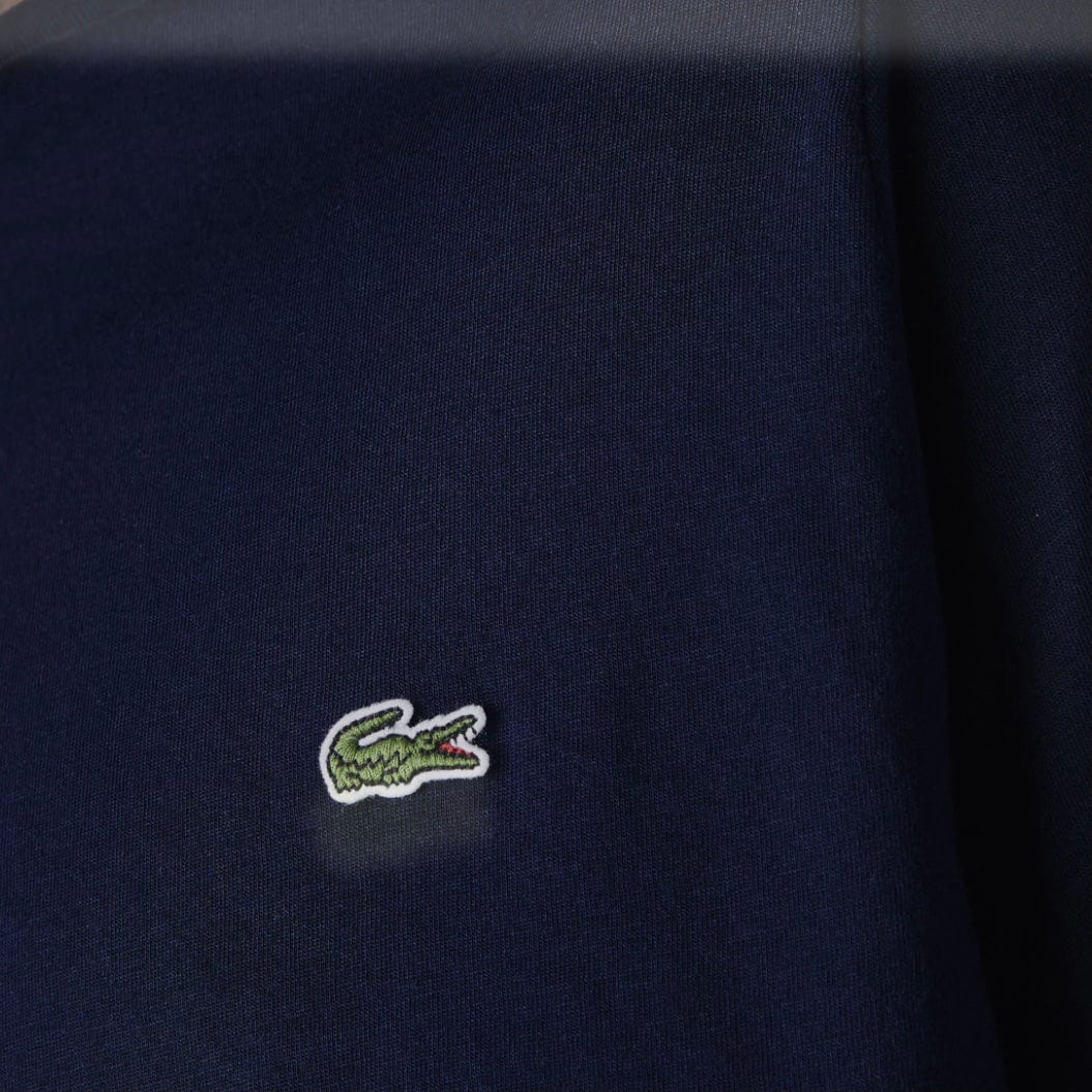 Lacoste Crew Neck Pima Cotton Jersey T Shirt (Navy) TH6709-51 - Image 3