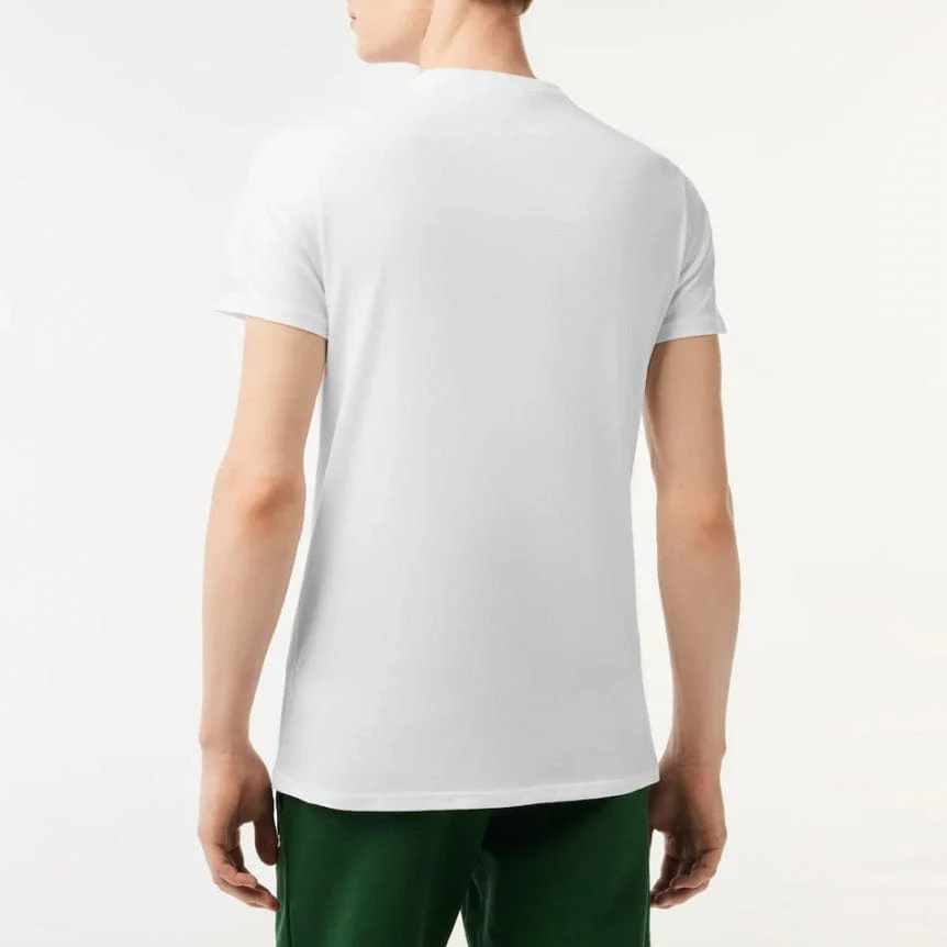 Lacoste Crew Neck Pima Cotton Jersey T Shirt (White) TH6709-51 - Image 5