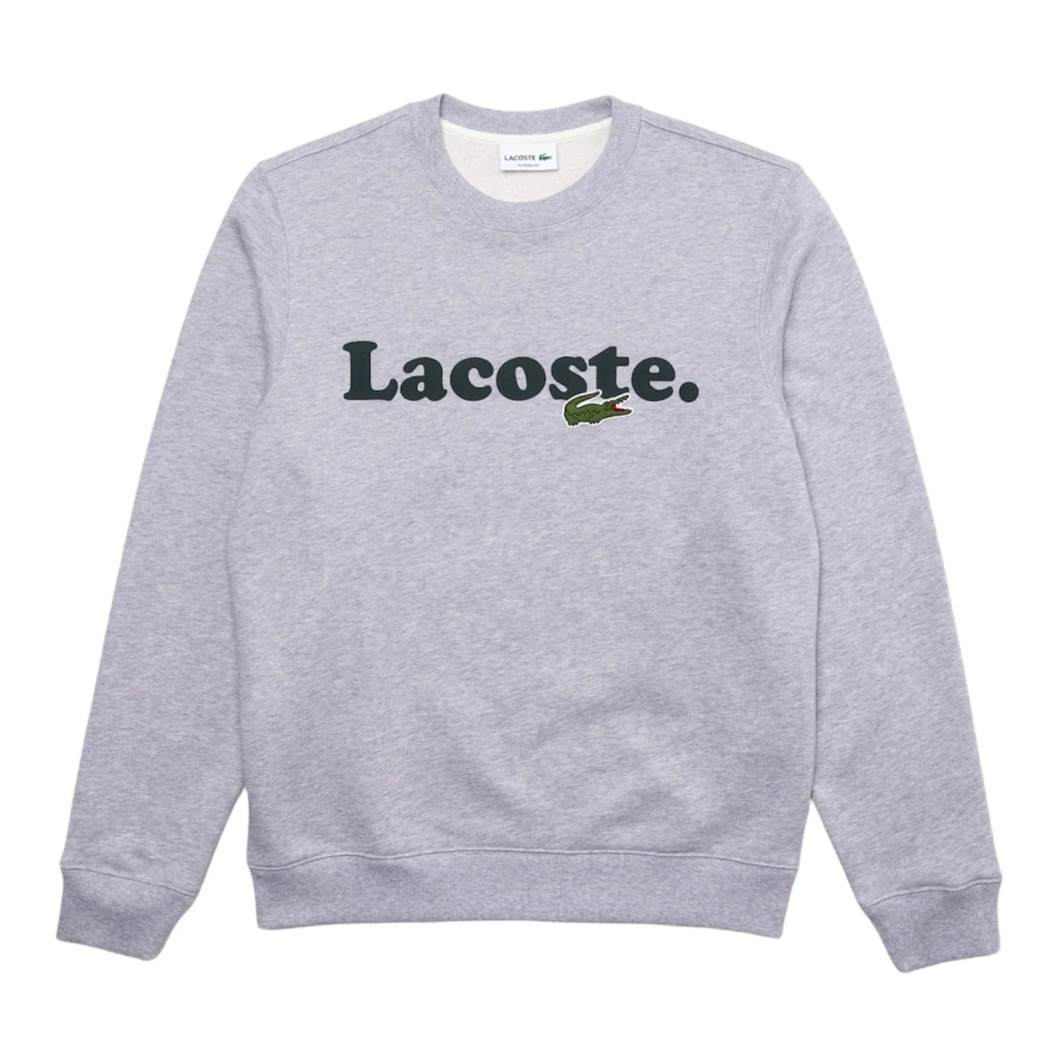 Lacoste Crocodile Branded Fleece Sweatshirt (Grey) SH2173 - Image 2
