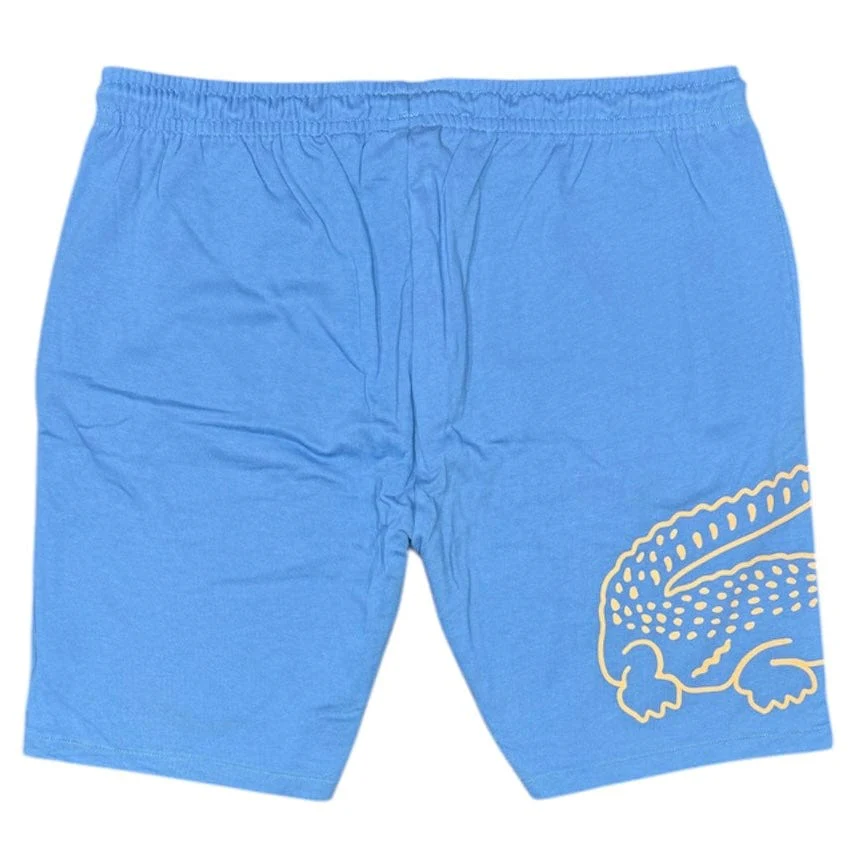 Lacoste Crocodile Print Fleece Short (Blue) GH3842-51 - Image 2