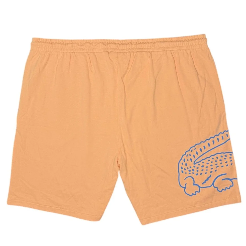 Lacoste Crocodile Print Fleece Short (Light Orange) GH3842-51 - Image 2