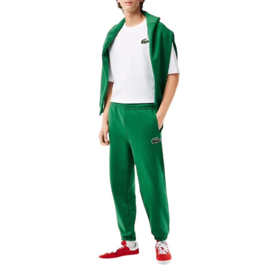 Lacoste Fleece Trackpants (Green) XH0075-51 - Image 5