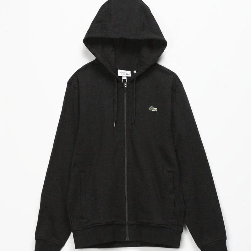 Lacoste Full Zip Hoodie (Black) SH1551 - Image 3