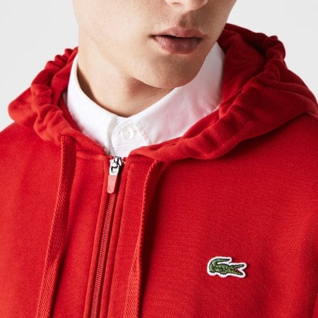 Lacoste Full Zip Hoodie (Red) - Image 3