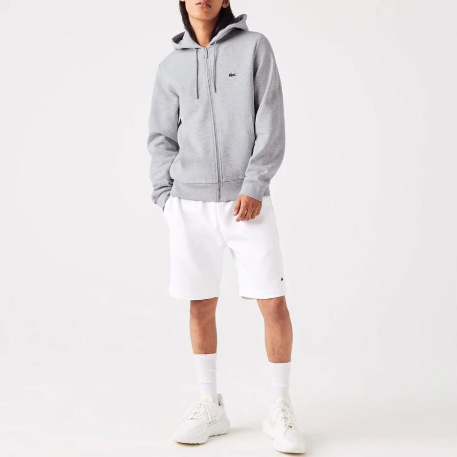 Lacoste Kangaroo Pocket Color-Blocked Hoodie (Grey Chine) SH9626-51 - Image 2