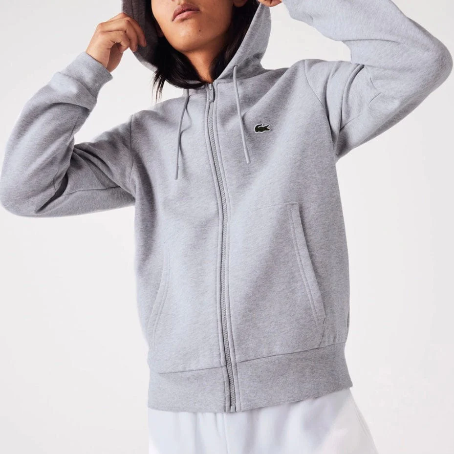 Lacoste Kangaroo Pocket Color-Blocked Hoodie (Grey Chine) SH9626-51 - Image 4