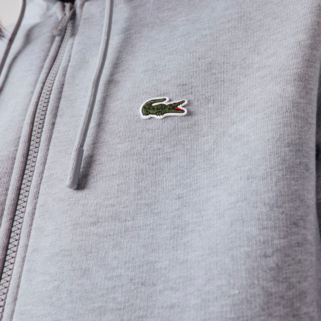 Lacoste Kangaroo Pocket Color-Blocked Hoodie (Grey Chine) SH9626-51 - Image 5