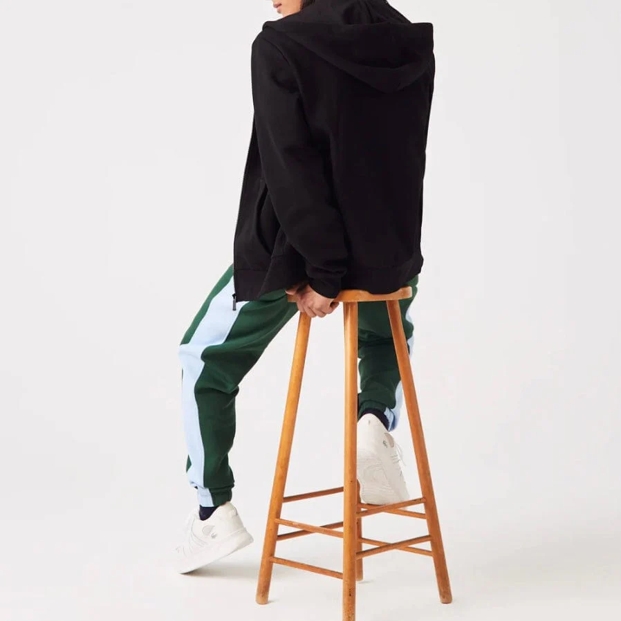 Lacoste Kangaroo Pocket Color-Blocked Hoodie (Black) SH9626-51 - Image 3