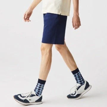 Lacoste Lettering Colourblock Shorts (Blue/Pink) GH0521 - Image 5