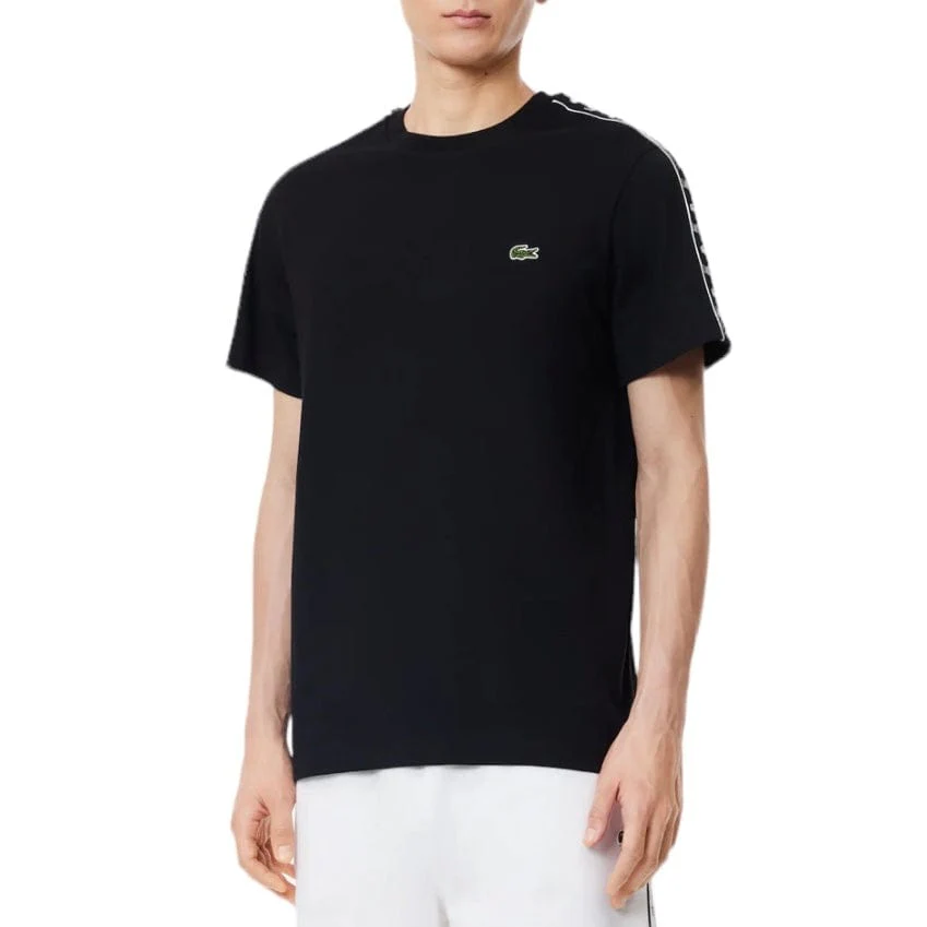 Lacoste Logo Stripe Tee (Black) TH7404-51 - Image 3