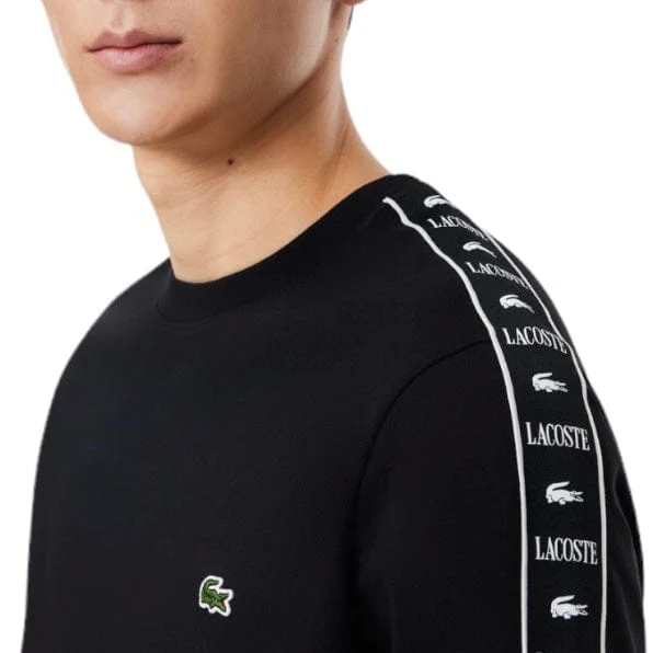 Lacoste Logo Stripe Tee (Black) TH7404-51 - Image 5
