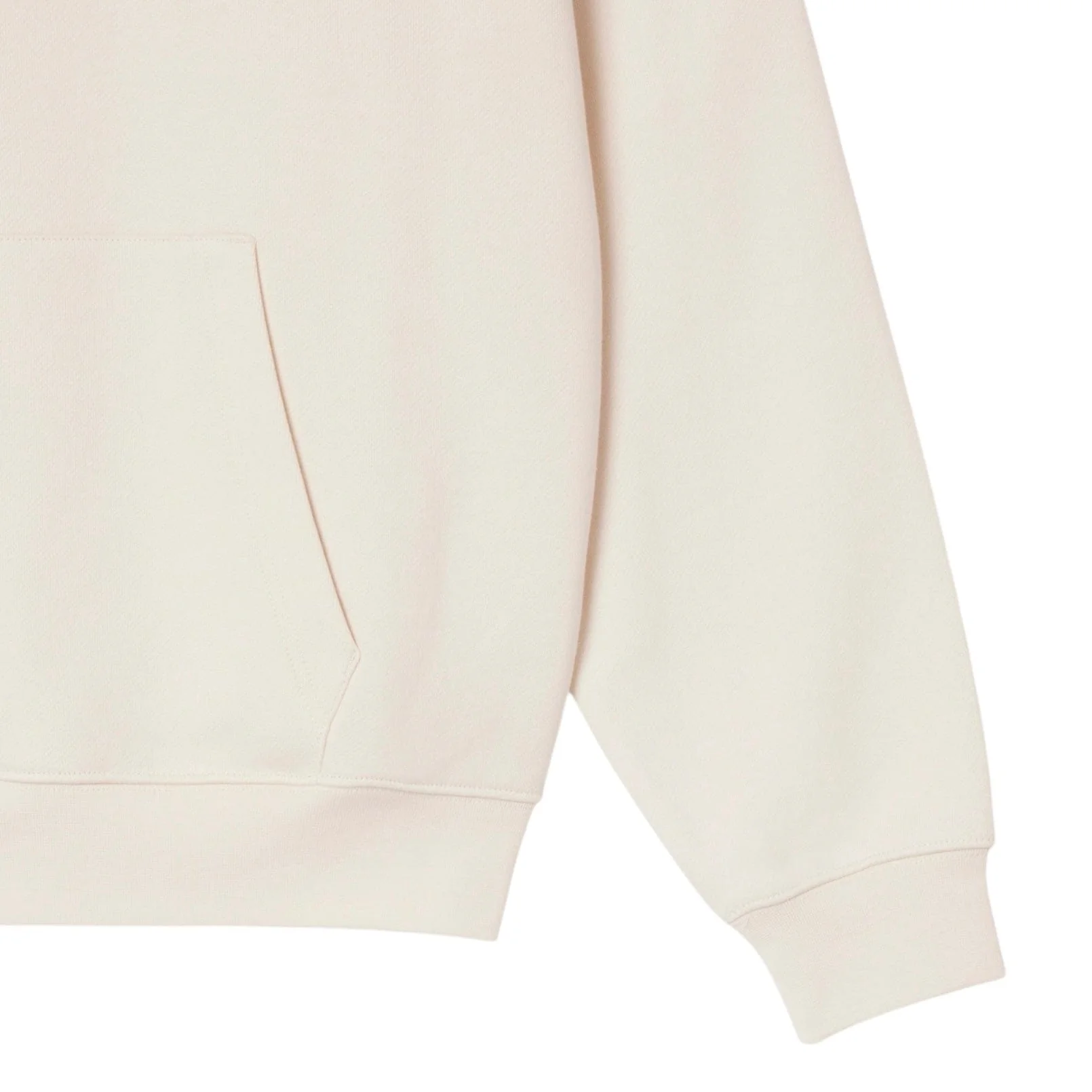 Lacoste Loose Fit Embroidered Hoodie (Cream) SH5464-51 - Image 6