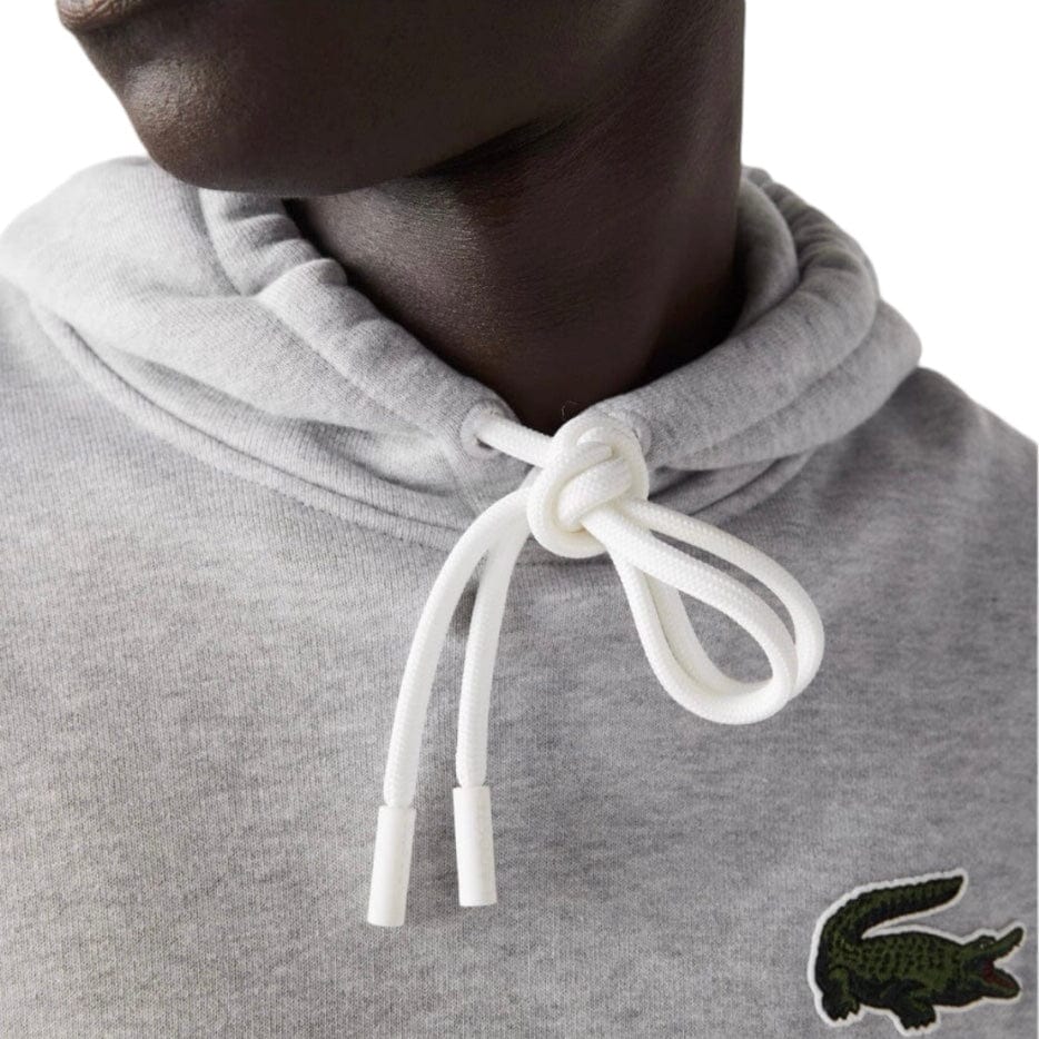 Lacoste Loose Fit Hooded Sweatshirt (Grey Chine) SH6404-51 - Image 2