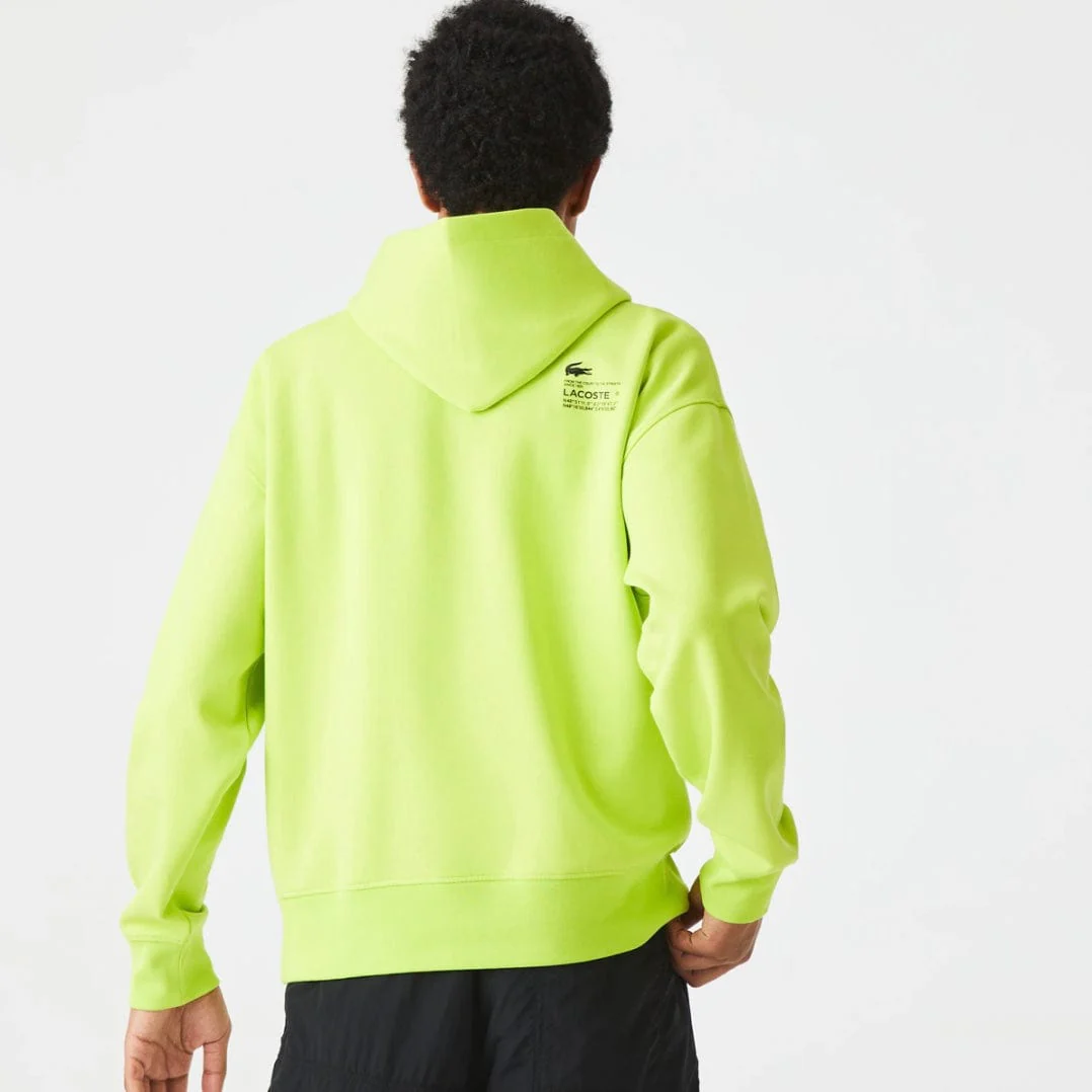 Lacoste Loose Fit Hooded Sweatshirt (Yellow) SH0094-51 - Image 3