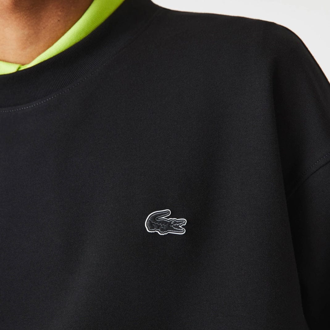 Lacoste Loose Fit Reflective Print Sweatshirt (Black) SH0086-51 - Image 2