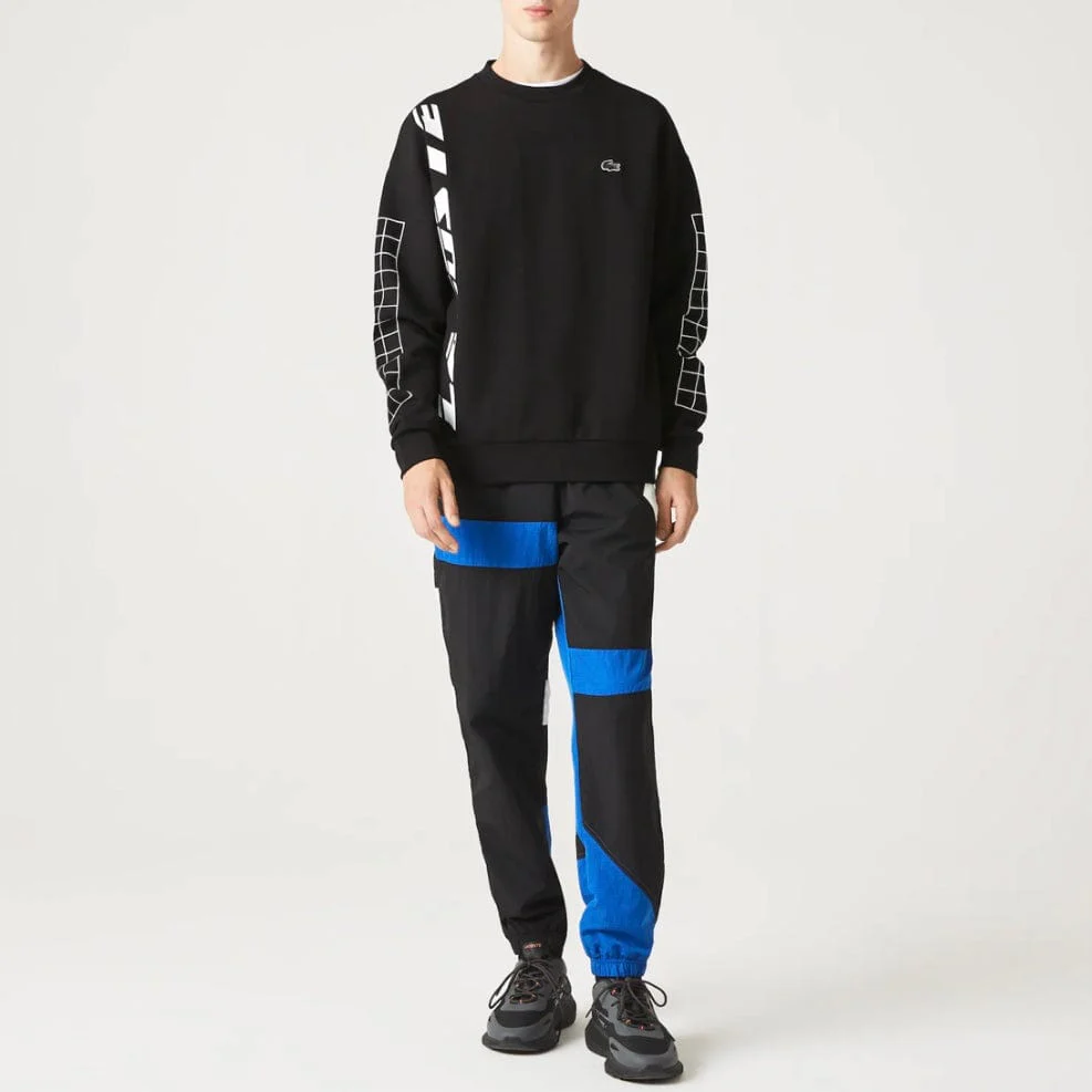 Lacoste Loose Fit Two-Ply Pique Sweatshirt (Black) SH0068-51 - Image 4