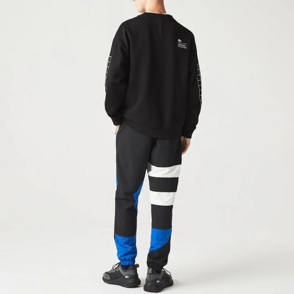 Lacoste Loose Fit Two-Ply Pique Sweatshirt (Black) SH0068-51 - Image 5