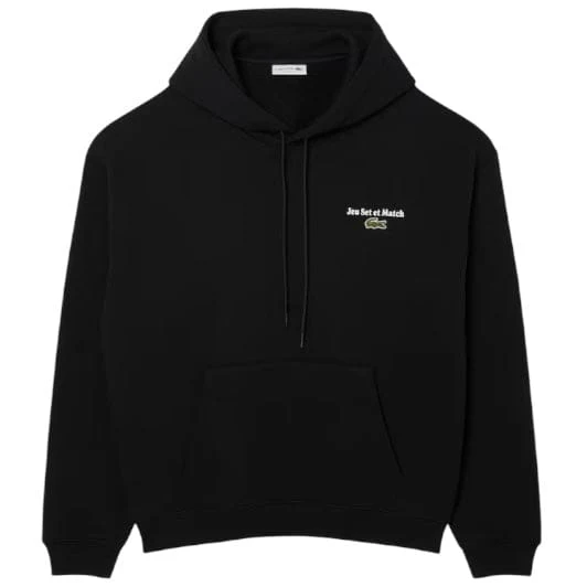 Lacoste Multi Print Fleece Hoodie (Black) SH5947-51 - Image 3