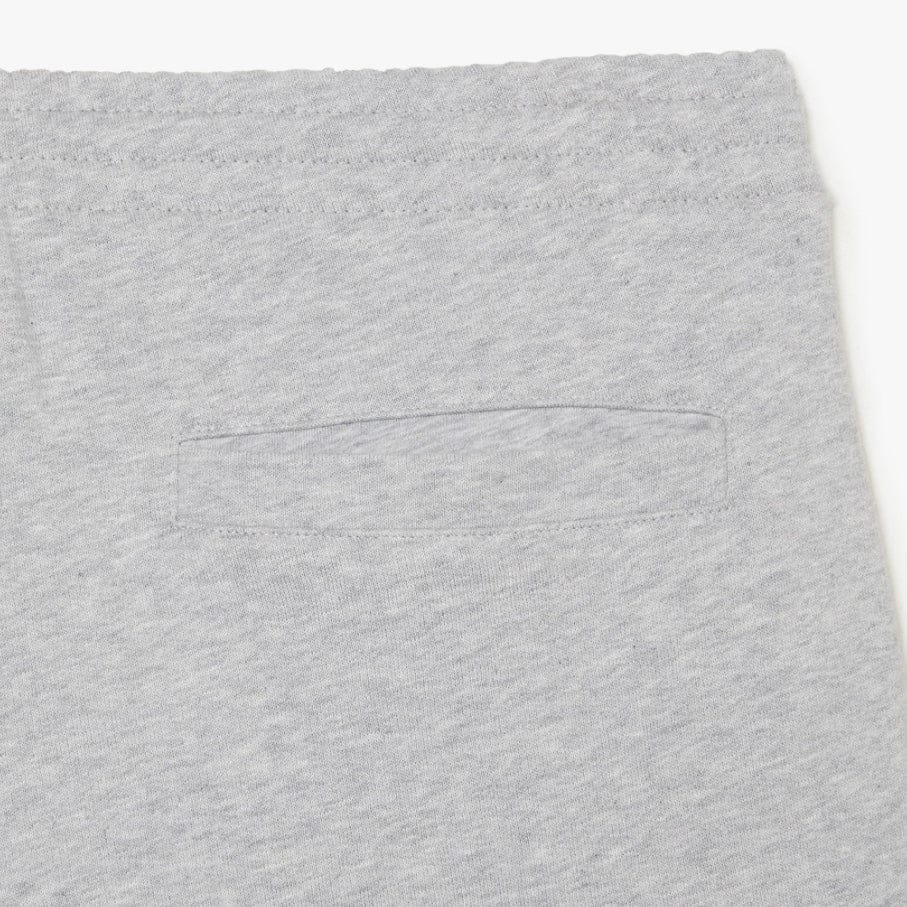 Lacoste Organic Brushed Cotton Fleece Shorts (Grey Chine) GH9627-51 - Image 5