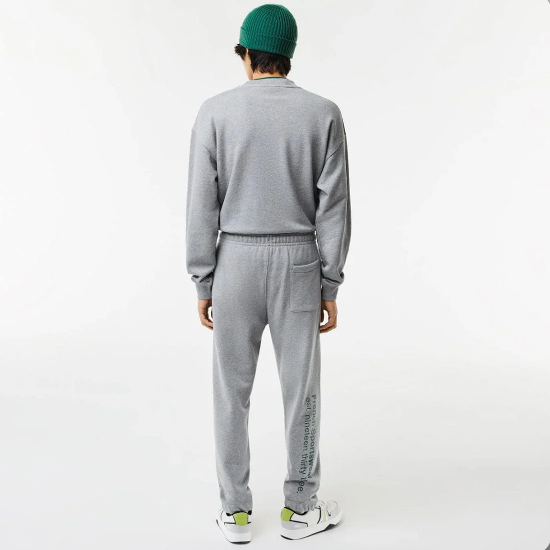Lacoste Print Trackpants (Grey Chine) XH0103-51 - Image 4