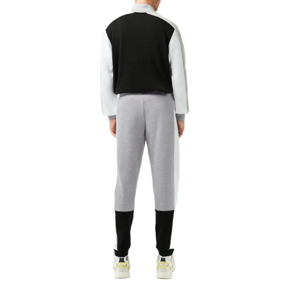 Lacoste Regular Fit Colorblock Joggers (Grey/Black/White) XH1300-51 - Image 6