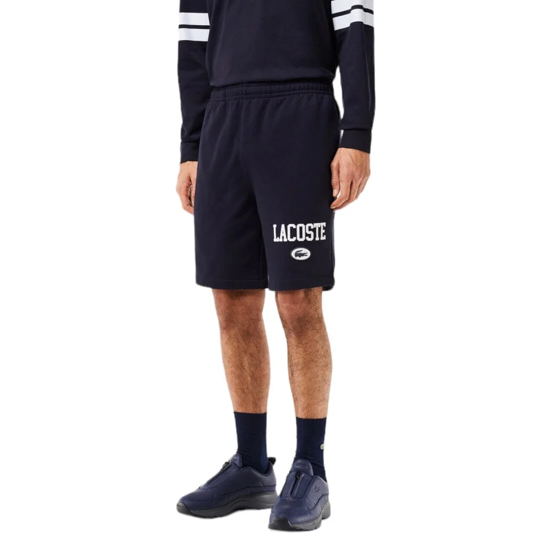 Lacoste Regular Fit Lacoste Print Jogger Short (Navy Blue) GH7499-51 - Image 5