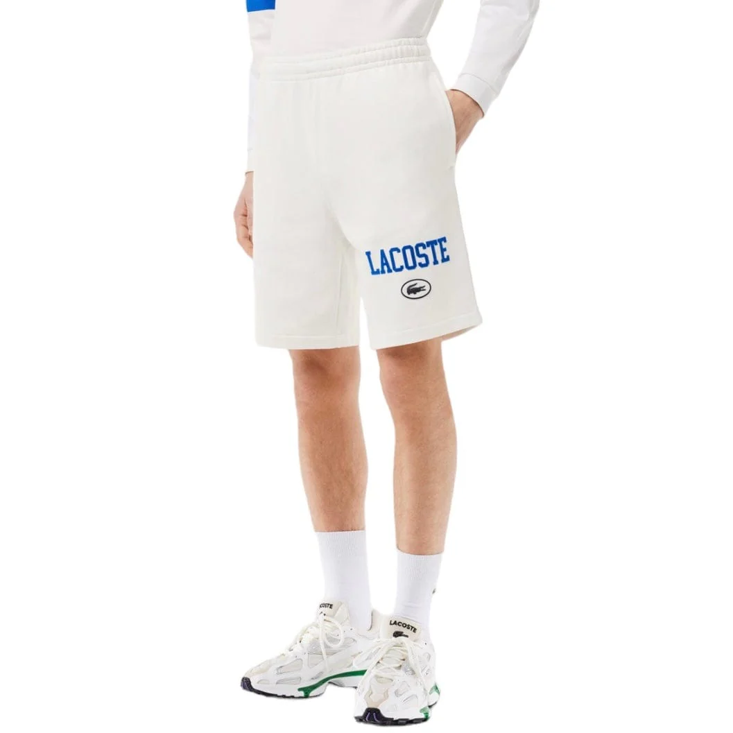Lacoste Regular Fit Lacoste Print Jogger Short (White) GH7499-51 - Image 5
