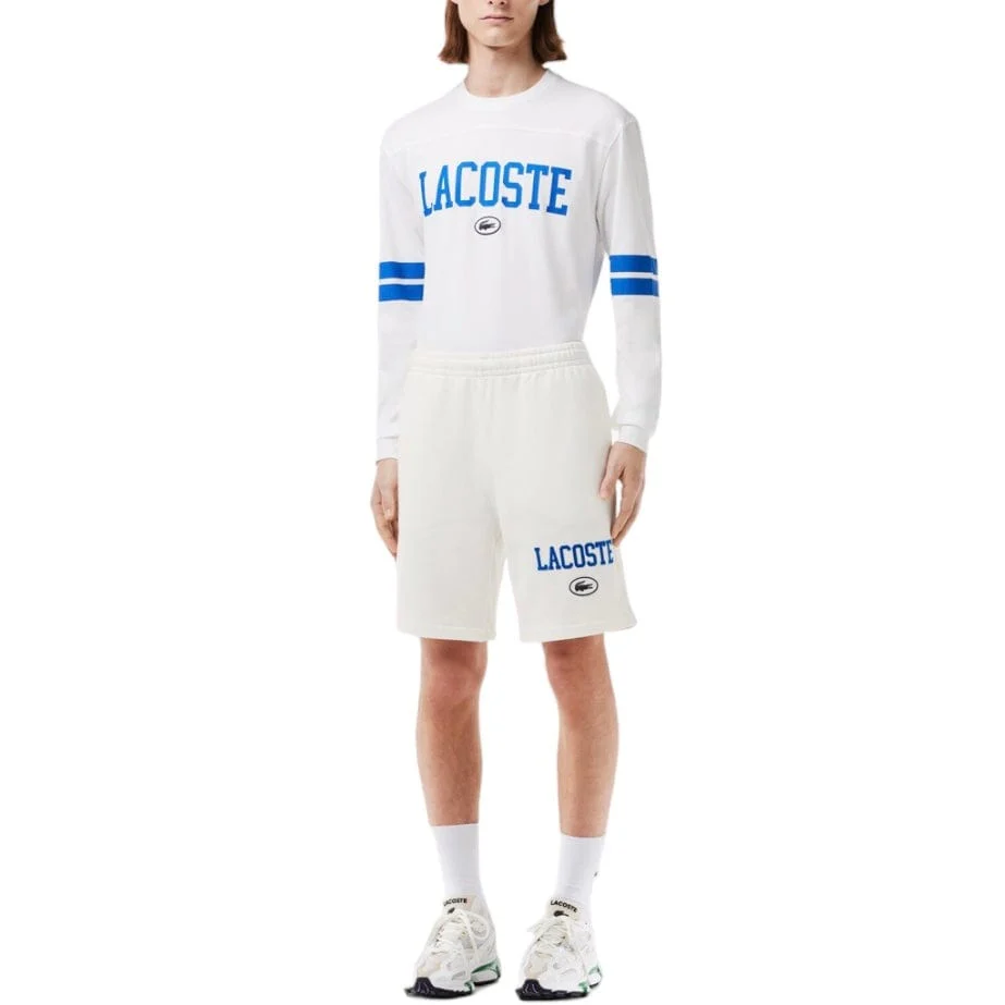Lacoste Regular Fit Lacoste Print Jogger Short (White) GH7499-51 - Image 6