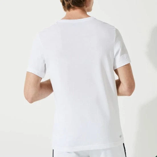 Lacoste Sport 3D Print Crocodile Breathable Jersey T Shirt (White/Navy) TH2042 - Image 5